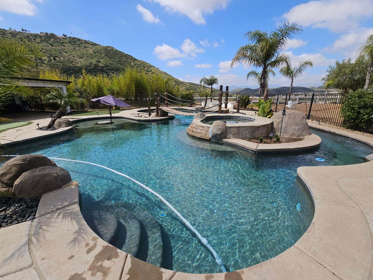 Clear residential pool after weekly pool cleaning in Riverside