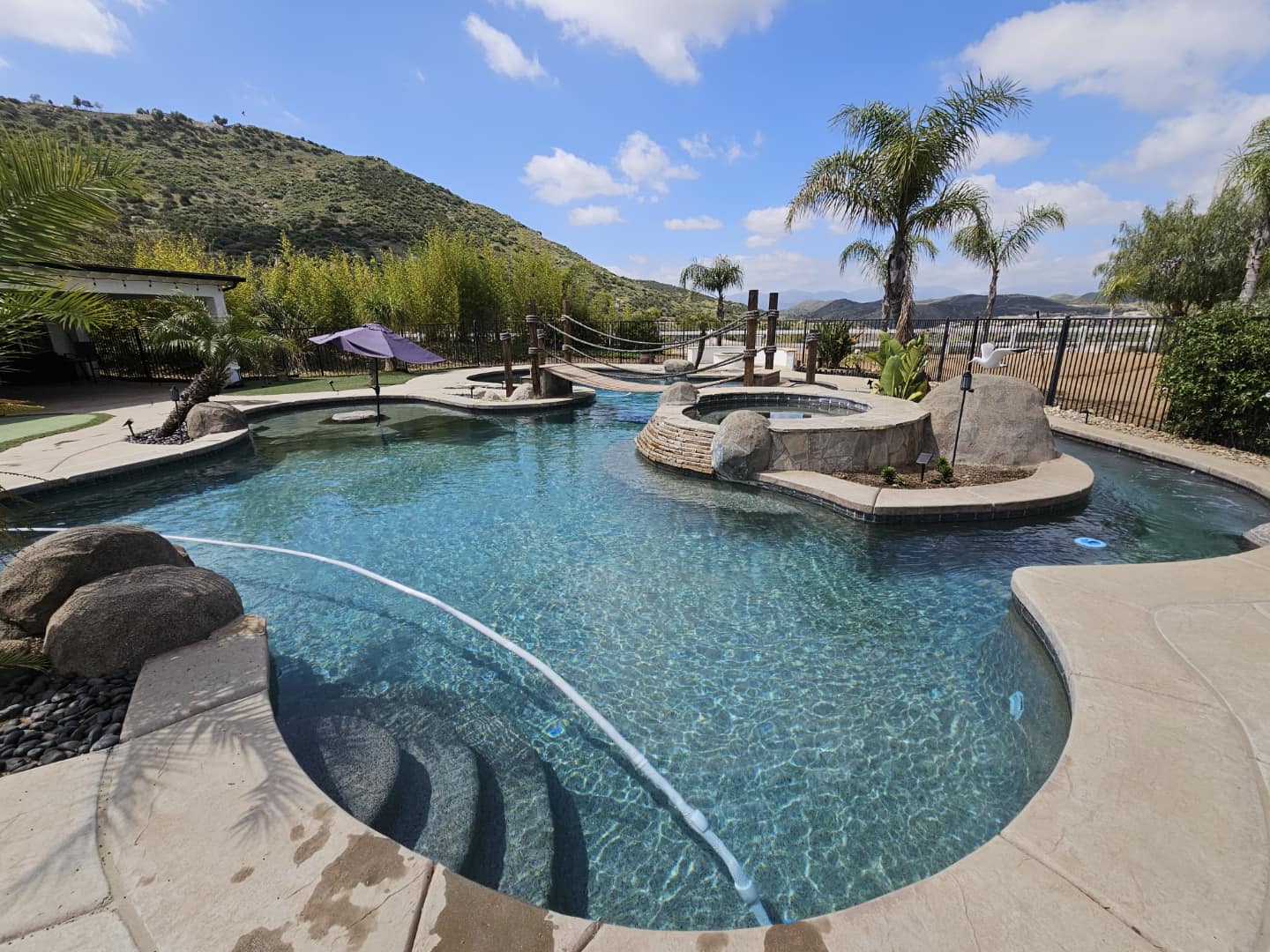 Clear residential pool after weekly pool cleaning in Riverside